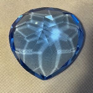 Blue Faceted Teardrop Crystal 3”